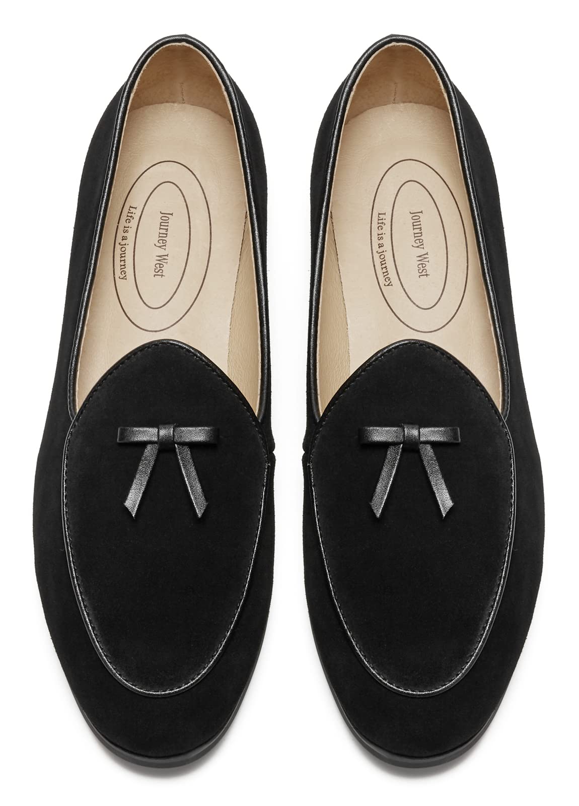 Journey West Luxury Women's Suede Tassel Loafers for Fashionable Women in Various Colors Belgian Penny Loafers Shoes